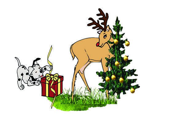 2 Christmas Pup Rudolf: Festive Illustrations for Sellers