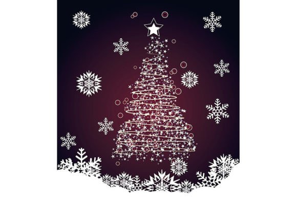 Abstract Christmas Tree: Modern Illustrations