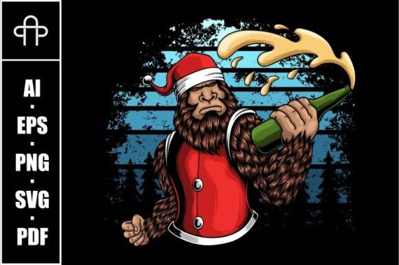 Bigfoot Beer Christmas: Fun Illustrations for Brands