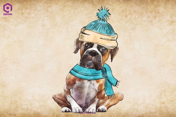 Boxer Cozy Christmas: Warm Illustrations for Brands