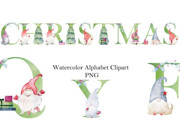 Christmas Alphabet with Gnomes: Festive Illustrations