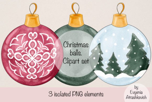 Christmas Balls Clipart: Festive Illustrations for Brands
