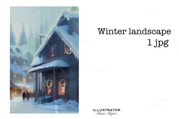 Christmas Card, Winter Landscape: Illustrations Review