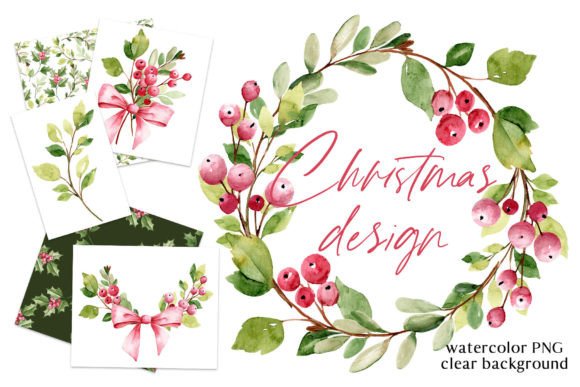 Christmas Design Watercolor Set: Perfect Illustrations
