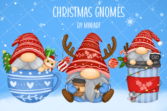 Christmas Gnome Cat Clipart & Illustrations Review