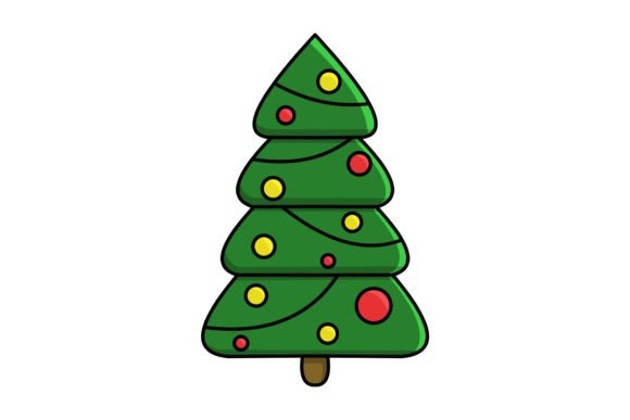 Christmas Tree Icon Illustration for Crafters