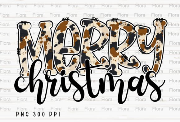 Cowhide Merry Christmas PNG: Festive Illustrations