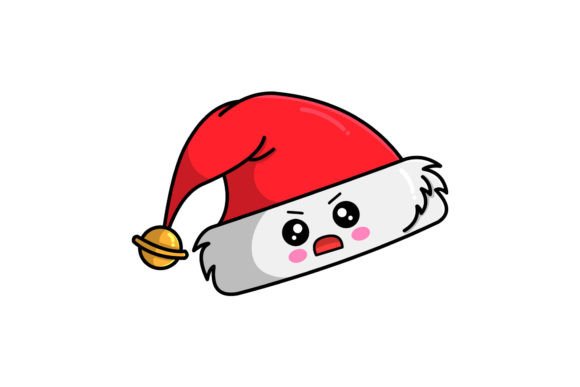 Cute Christmas Character Santa Hat Illustrations Review