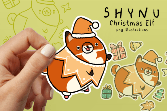 Elf Gnome Fox Christmas Xmas Candy Cane Illustrations Review