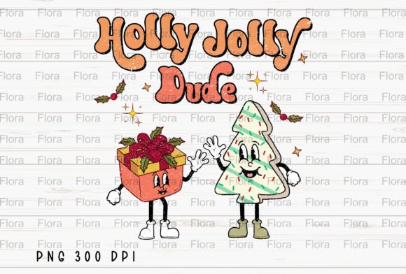 Holly Jolly Dude Christmas Tree PNG: Fun Illustrations