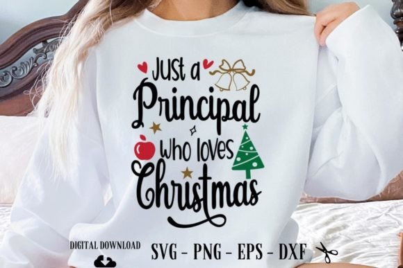 Just a Principal Who Loves Christmas SVG: Festive Illustrations