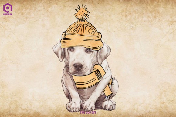 Labrador Retriever Cozy Christmas Illustrations Review