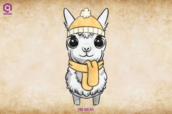 Llama Cozy Christmas: Festive Illustrations for Brands