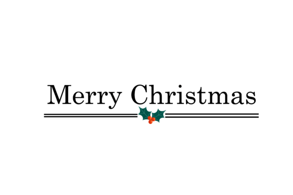 Merry Christmas Flat Text: Modern Illustrations for Design