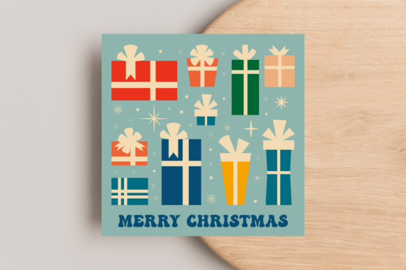 Merry Christmas Printable Card: Festive Illustrations