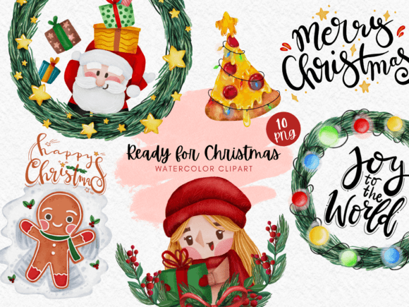 Ready for Christmas Watercolor: Festive Illustrations