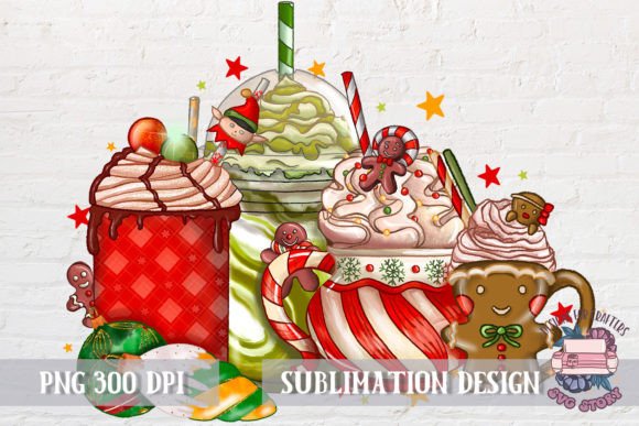 Review: Christmas Coffee Gingerbread Mans PNG Illustrations