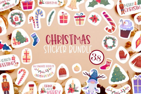 Review: Christmas Stickers Bundle 38 PNG for Embroidery