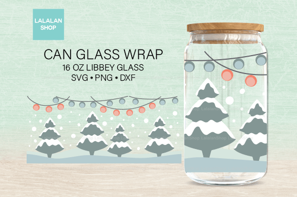 Review: Christmas Trees Wrap for Libbey 16 Oz Illustrations