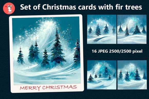 Review: Set of Christmas Cards with Fir Trees for Embroidery