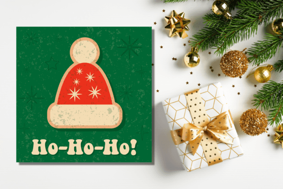 Santa Hat Christmas Card: Festive Illustrations