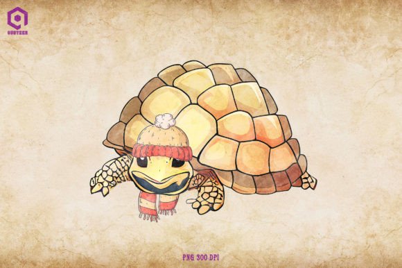 Turtle Cozy Christmas: Festive Illustrations for Branding