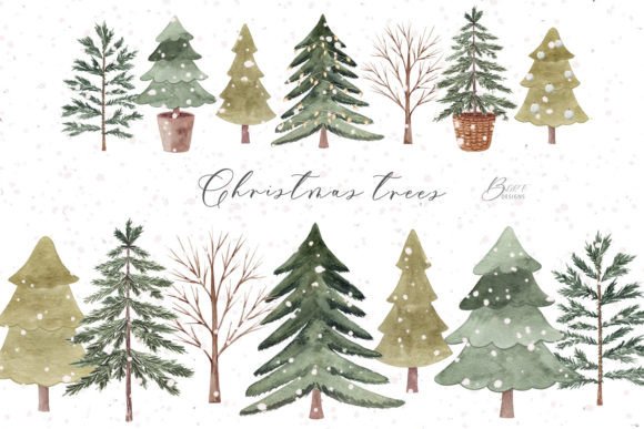 Watercolor Christmas Trees: A Designer's Review